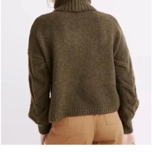 Madewell Somervell Modern Cable Cowl Neck Sweater - Picture 2 of 11